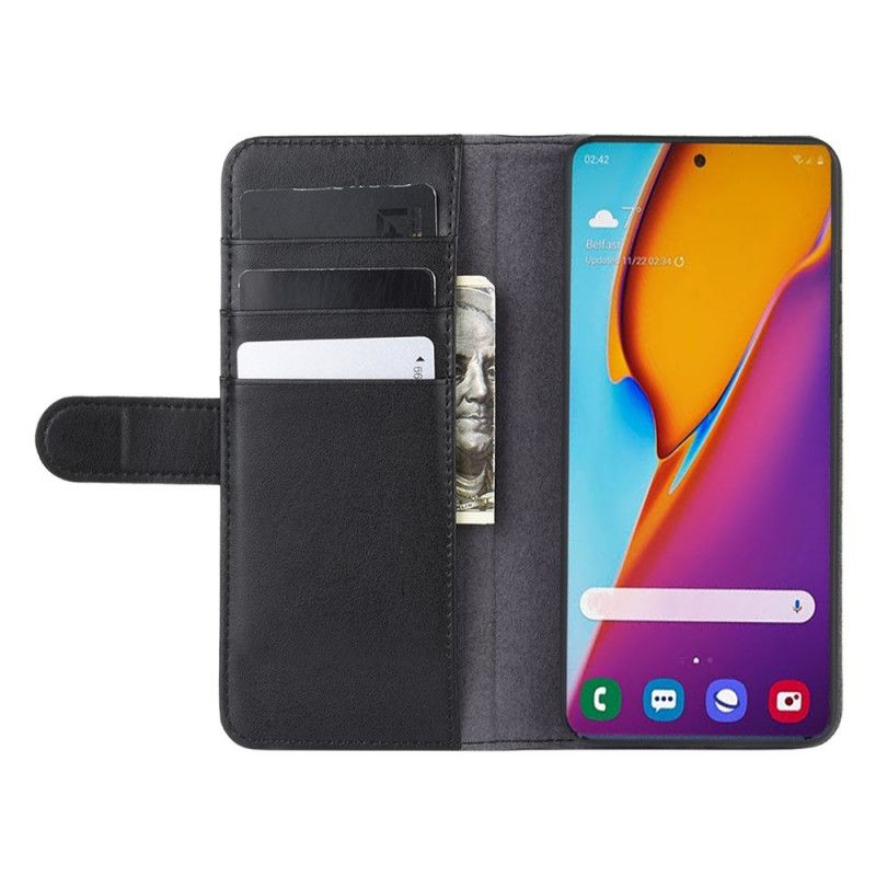 Etui Folio Samsung Galaxy S20 Plus / S20 Plus 5G Brązowy Czarny Dwoina Skórzana Etui Ochronne