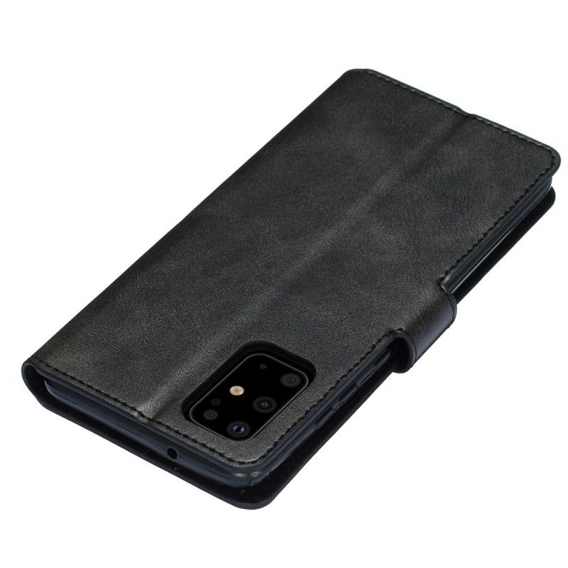 Etui Folio Samsung Galaxy S20 Plus / S20 Plus 5G Czarny Efekt Matowej Skóry Etui Ochronne