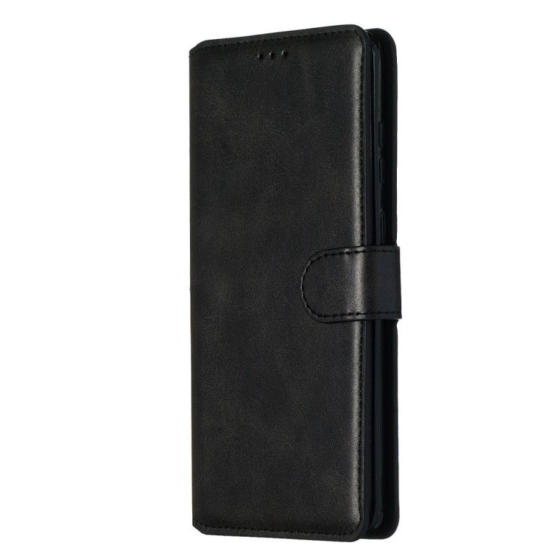 Etui Folio Samsung Galaxy S20 Plus / S20 Plus 5G Czarny Efekt Matowej Skóry Etui Ochronne