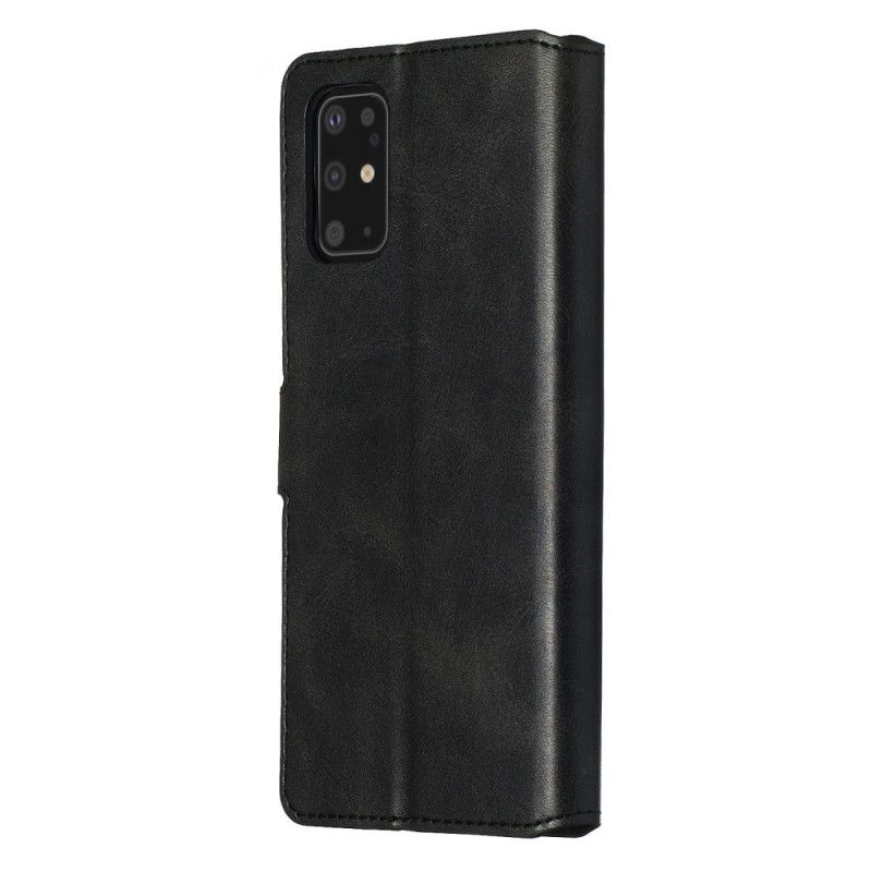 Etui Folio Samsung Galaxy S20 Plus / S20 Plus 5G Czarny Efekt Matowej Skóry Etui Ochronne