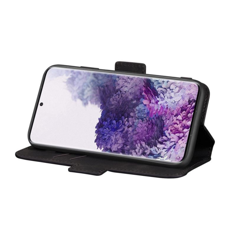 Etui Folio Samsung Galaxy S20 Plus / S20 Plus 5G Czerwony Czarny Dwukolorowa Linia Pionowa Etui Ochronne