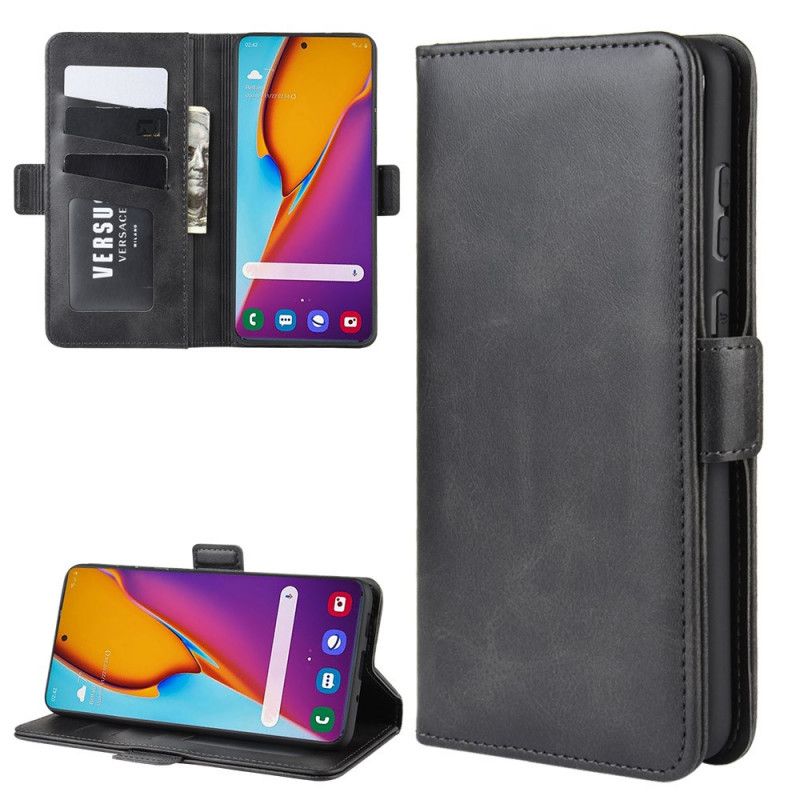 Etui Folio Samsung Galaxy S20 Plus / S20 Plus 5G Czerwony Czarny Plus Podwójna Klapa Etui Ochronne