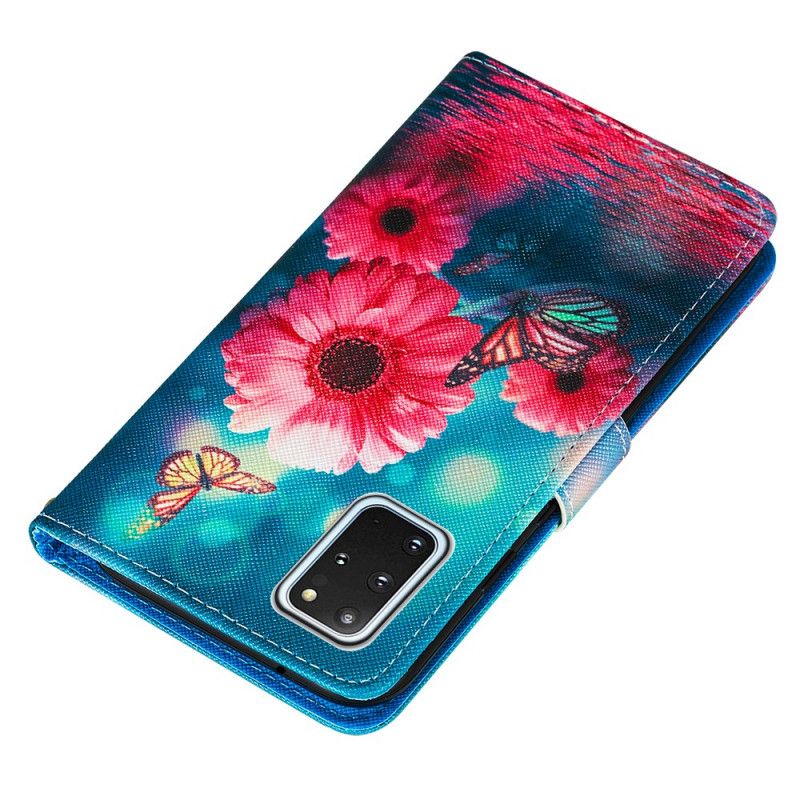 Etui Folio Samsung Galaxy S20 Plus / S20 Plus 5G Kwiaty I Motyle