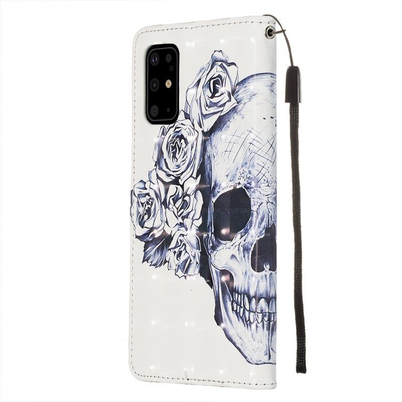 Etui Folio Samsung Galaxy S20 Plus / S20 Plus 5G Kwiecista Czaszka Etui Ochronne