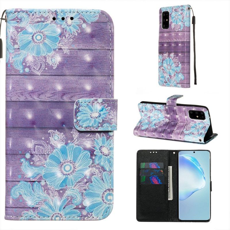 Etui Folio Samsung Galaxy S20 Plus / S20 Plus 5G Niebieskie Kwiaty