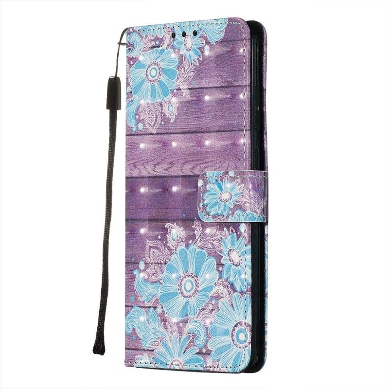 Etui Folio Samsung Galaxy S20 Plus / S20 Plus 5G Niebieskie Kwiaty