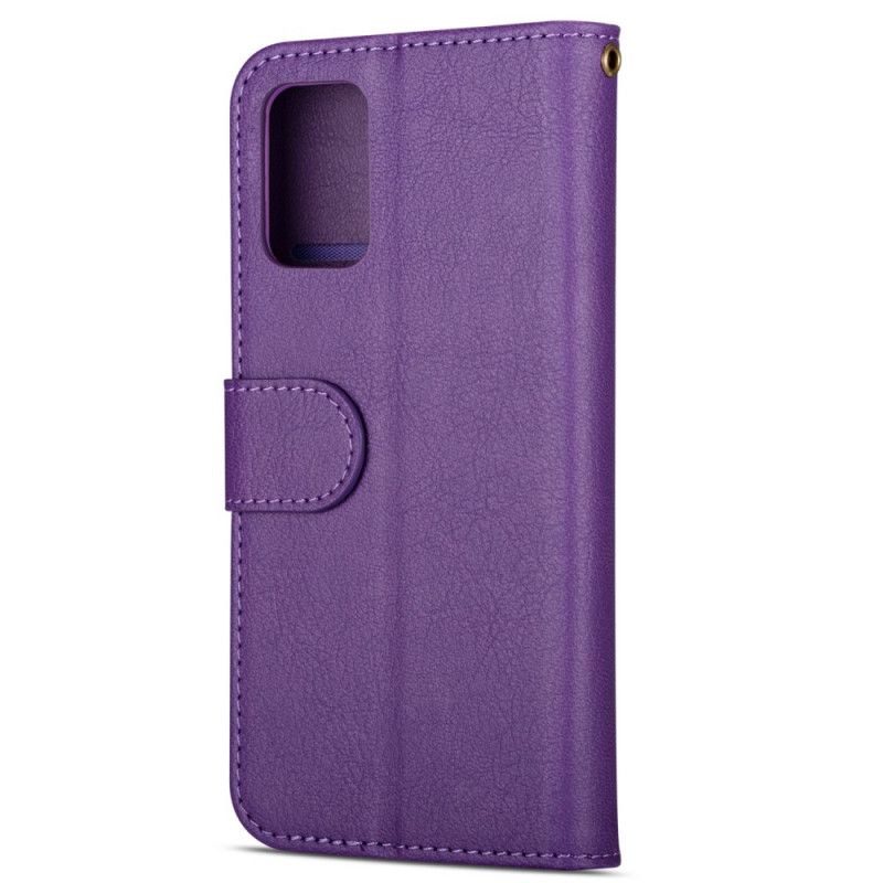 Etui Folio Samsung Galaxy S20 Plus / S20 Plus 5G Szary Czarny Portmonetka Z Efektem Skóry