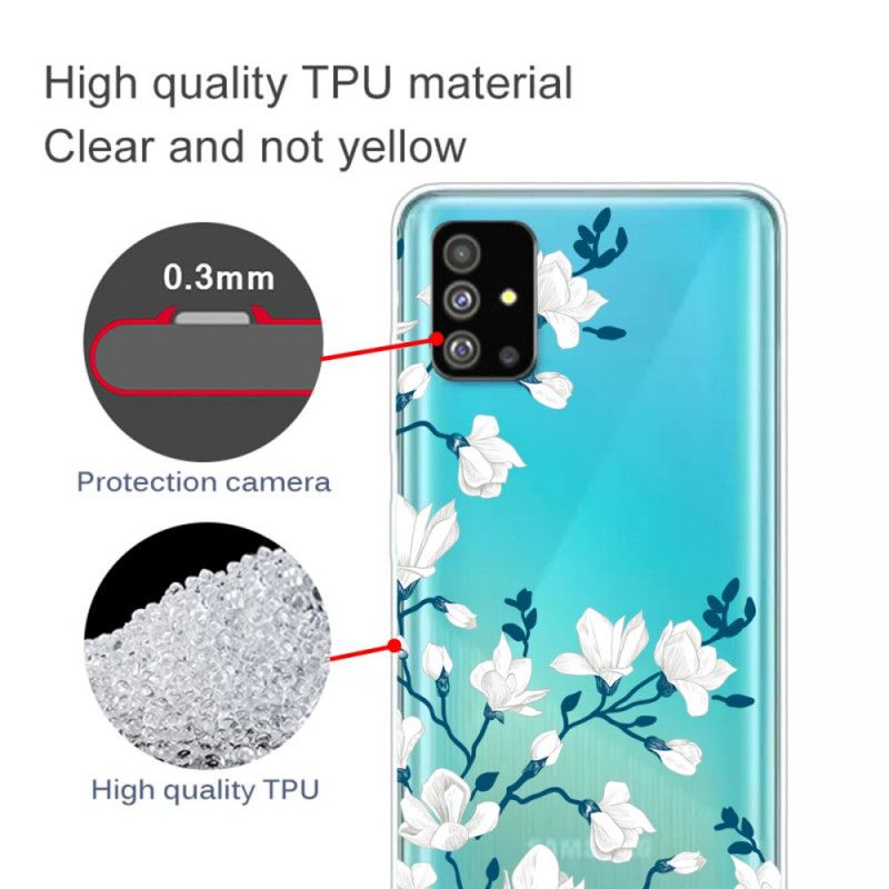 Etui Samsung Galaxy S20 Plus / S20 Plus 5G Białe Kwiaty