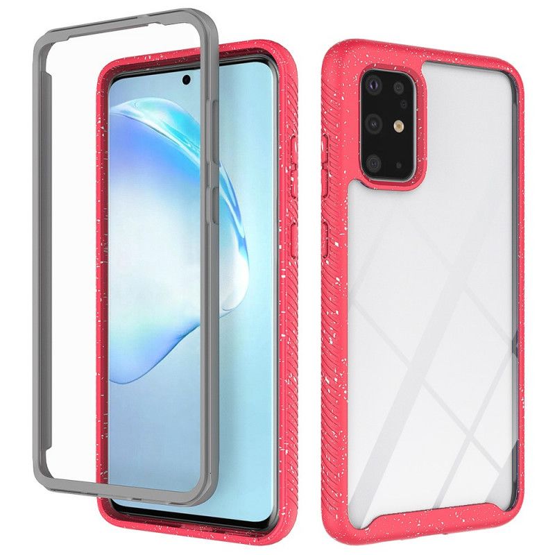 Etui Samsung Galaxy S20 Plus / S20 Plus 5G Biały Czarny Wzór Brokatu Etui Ochronne