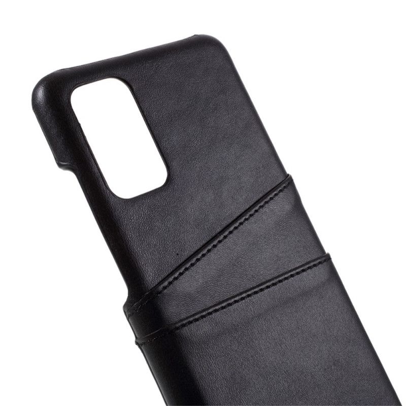 Etui Samsung Galaxy S20 Plus / S20 Plus 5G Czarny Podwójny Uchwyt Na Karty Etui Ochronne