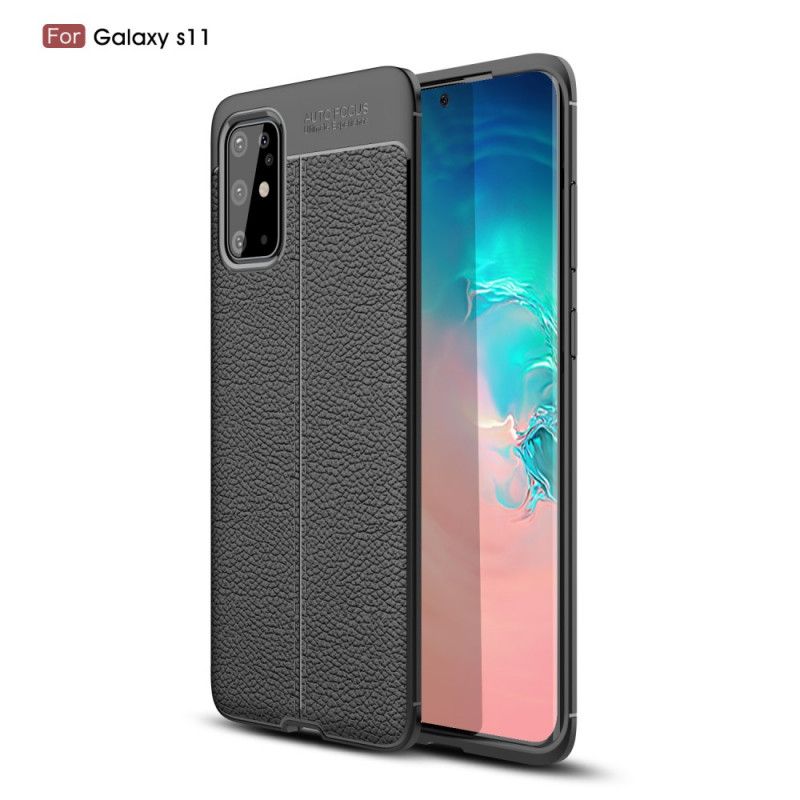 Etui Samsung Galaxy S20 Plus / S20 Plus 5G Czerwony Czarny Liczi Dwurzędowe