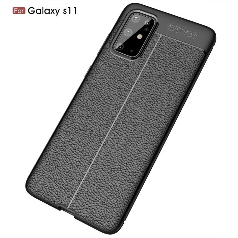 Etui Samsung Galaxy S20 Plus / S20 Plus 5G Czerwony Czarny Liczi Dwurzędowe