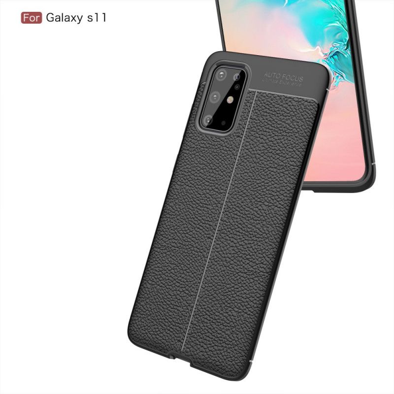 Etui Samsung Galaxy S20 Plus / S20 Plus 5G Czerwony Czarny Liczi Dwurzędowe