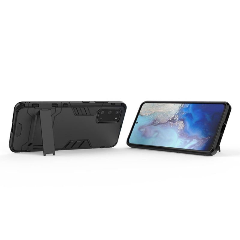 Etui Samsung Galaxy S20 Plus / S20 Plus 5G Czerwony Czarny Mocny Język Etui Ochronne