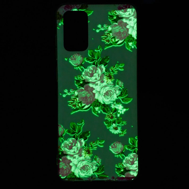 Etui Samsung Galaxy S20 Plus / S20 Plus 5G Fluorescencyjne Kwiaty Etui Ochronne