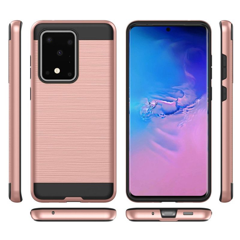 Etui Samsung Galaxy S20 Plus / S20 Plus 5G Magenta Czarny Kolor Szczotkowany