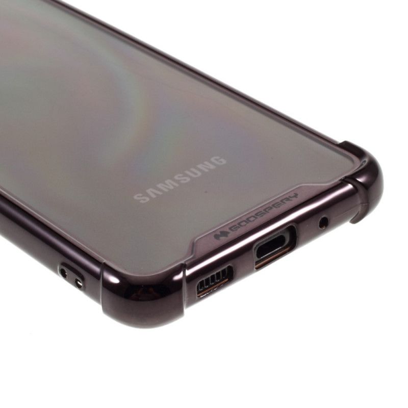 Etui Samsung Galaxy S20 Plus / S20 Plus 5G Srebrny Czarny Przezroczyste Krawędzie W Kolorze Goospery