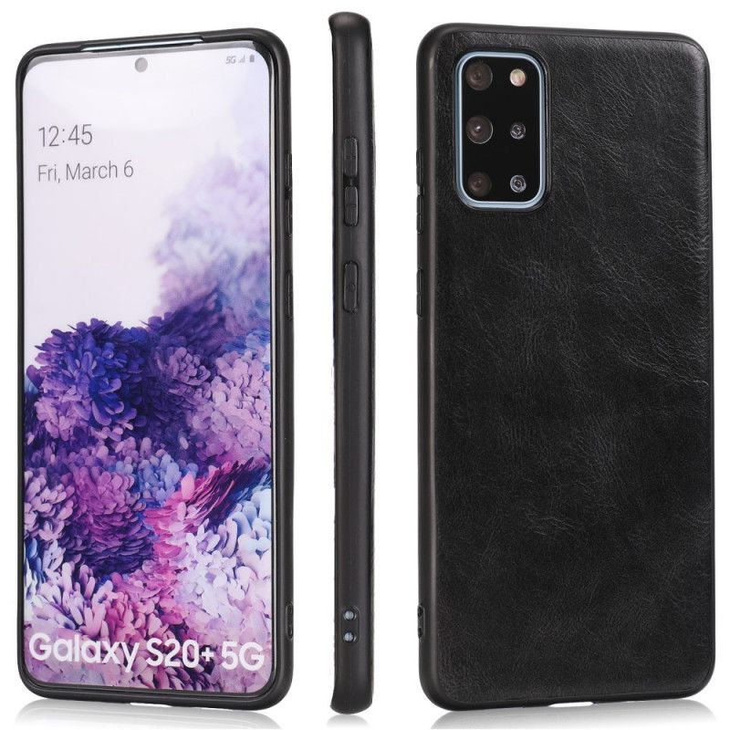 Etui Samsung Galaxy S20 Plus / S20 Plus 5G Szary Czarny Styl Skóry