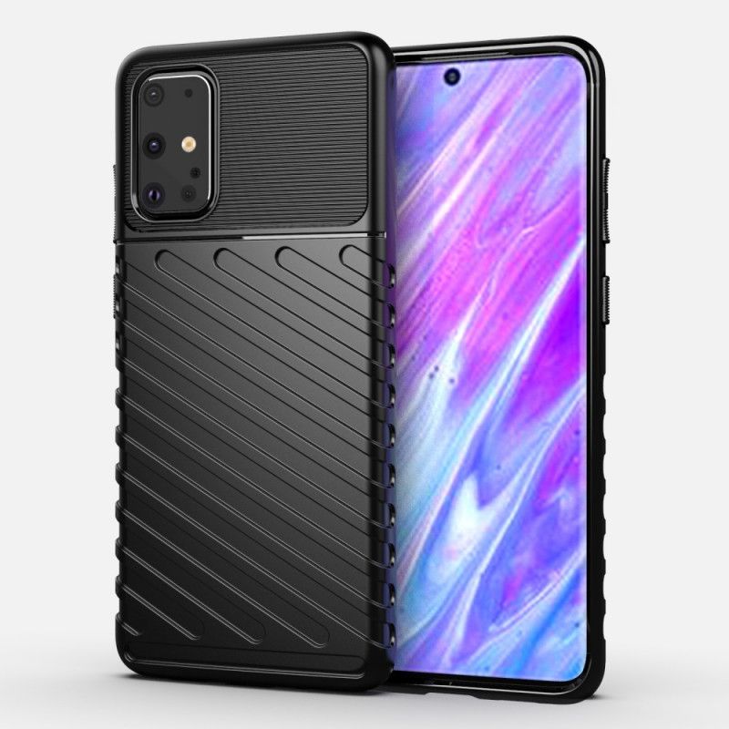 Etui Samsung Galaxy S20 Plus / S20 Plus 5G Zielony Czarny Seria Grzmotów Etui Ochronne