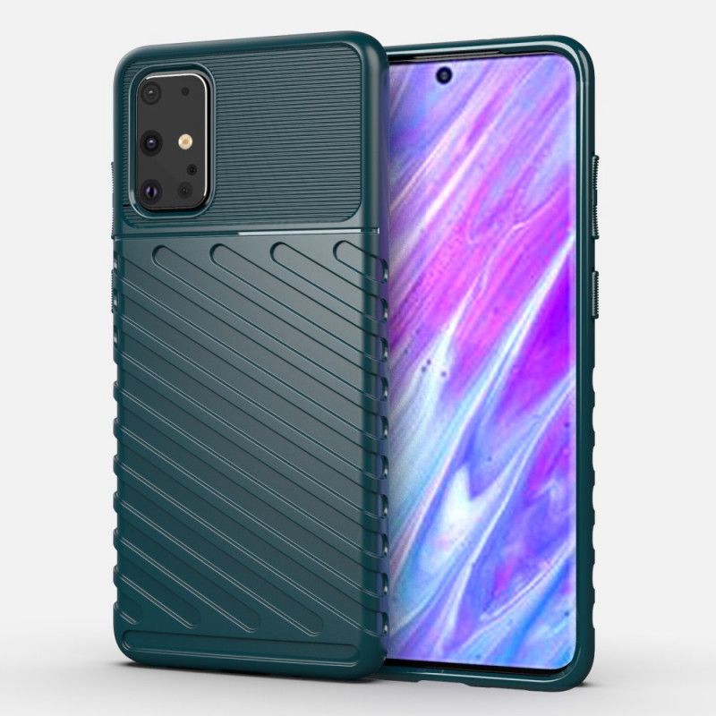 Etui Samsung Galaxy S20 Plus / S20 Plus 5G Zielony Czarny Seria Grzmotów Etui Ochronne