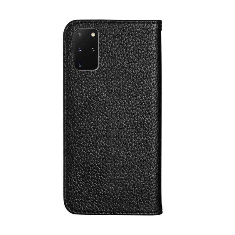 Flip Kotelot Samsung Galaxy S20 Plus / S20 Plus 5G Szary Czarny Ultra Elegancka Imitacja Skóry Liczi Etui Ochronne