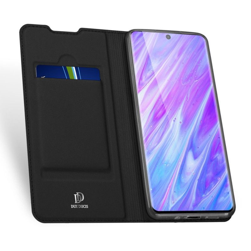 Flip Kotelot Samsung Galaxy S20 Plus / S20 Plus 5G Złoty Czarny Skóra Pro Dux Ducis Etui Ochronne