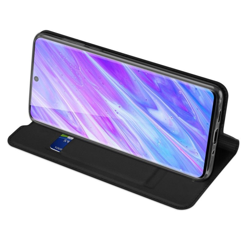 Flip Kotelot Samsung Galaxy S20 Plus / S20 Plus 5G Złoty Czarny Skóra Pro Dux Ducis Etui Ochronne