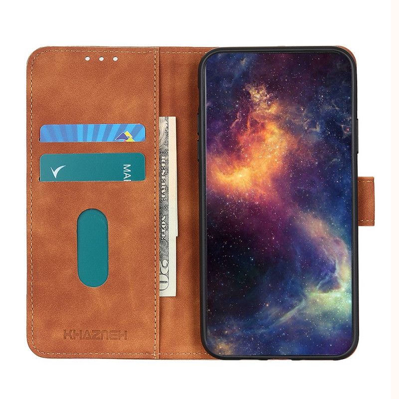 Etui Folio Do Oppo A74 4g Khazneh Efekt Vintage Skóry