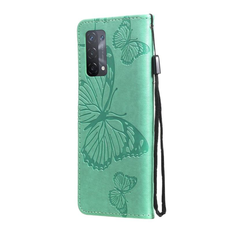 Etui Folio Do Oppo A74 4g Olbrzymie Stringi Motyle