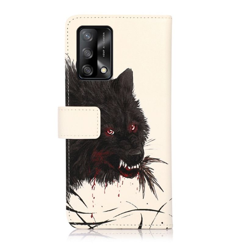 Etui Folio Oppo A74 4g Głodny Wilk Etui Ochronne