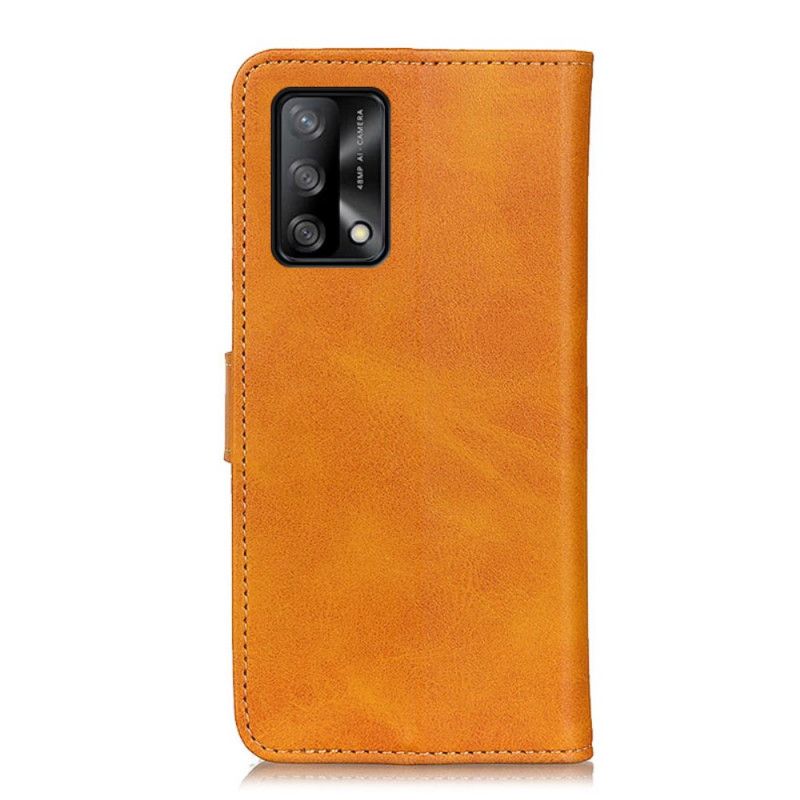 Etui Folio Oppo A74 4g Matowy Efekt Skóry W Stylu Retro Etui Ochronne