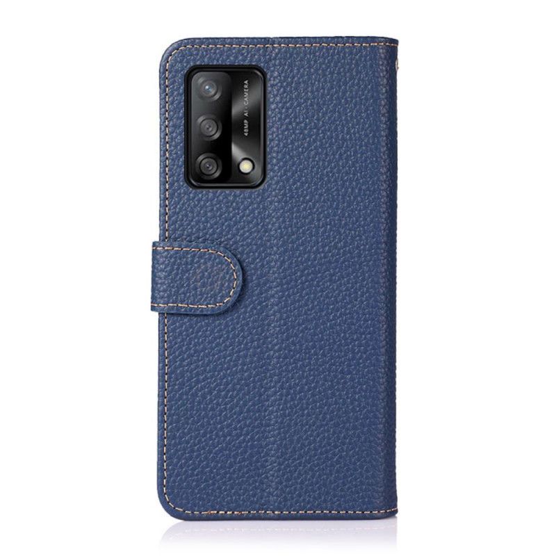 Etui Folio Oppo A74 4g Oryginalna Skóra Khazneh Litchi Etui Ochronne