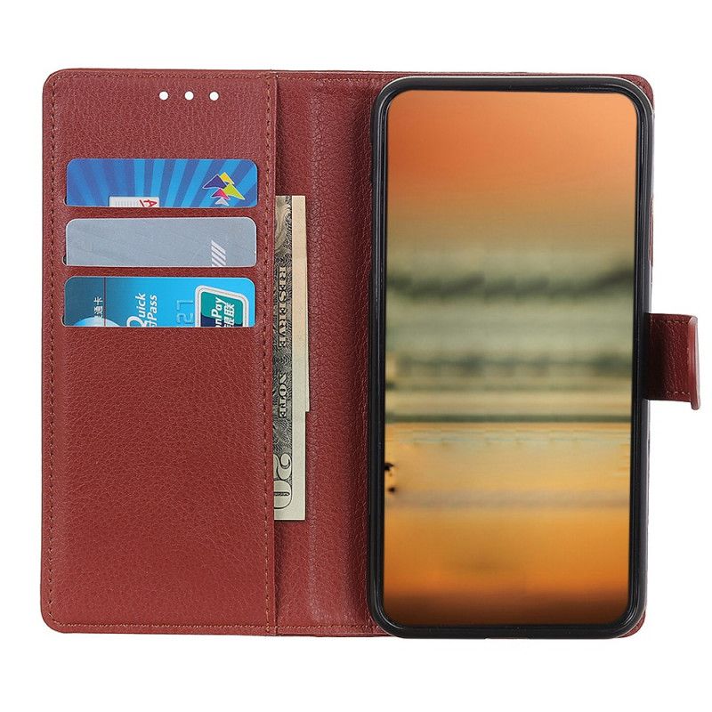 Etui Folio Oppo A74 4g Tradycyjnie Liczi Etui Ochronne