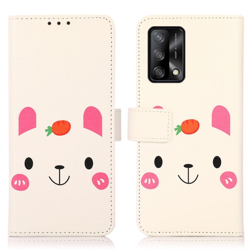 Etui Folio Oppo A74 4g Zabawna Kreskówka Etui Ochronne