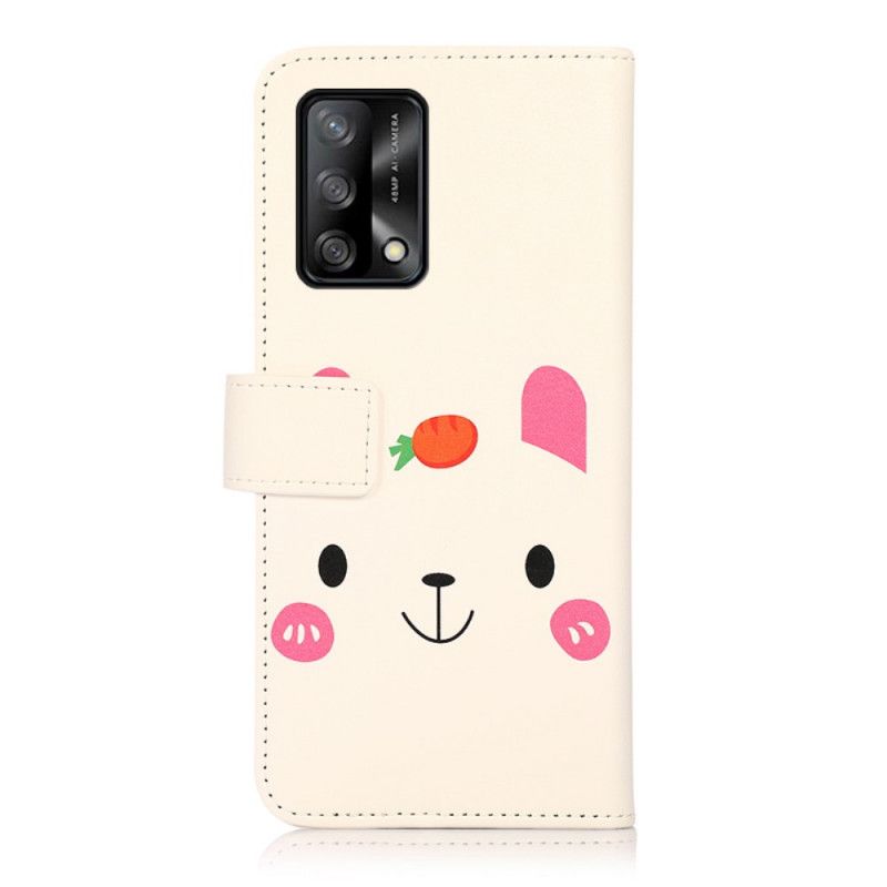 Etui Folio Oppo A74 4g Zabawna Kreskówka Etui Ochronne