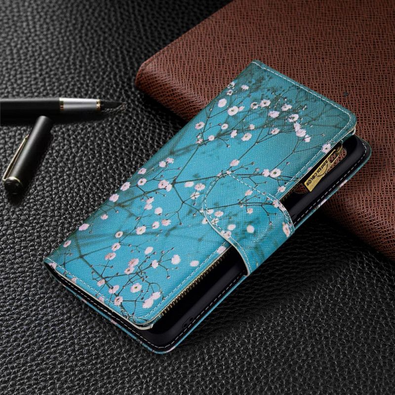 Etui Folio Oppo A74 4g Zapinana Na Zamek Kieszeń Na Drzewo