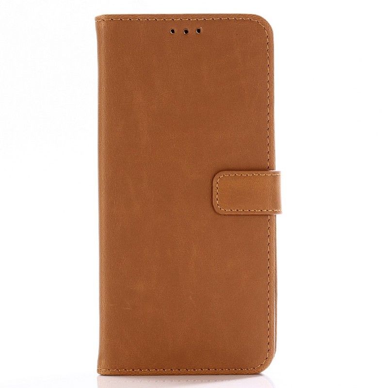 Etui Folio OnePlus 6T Czarny Retro Matowa Sztuczna Skóra