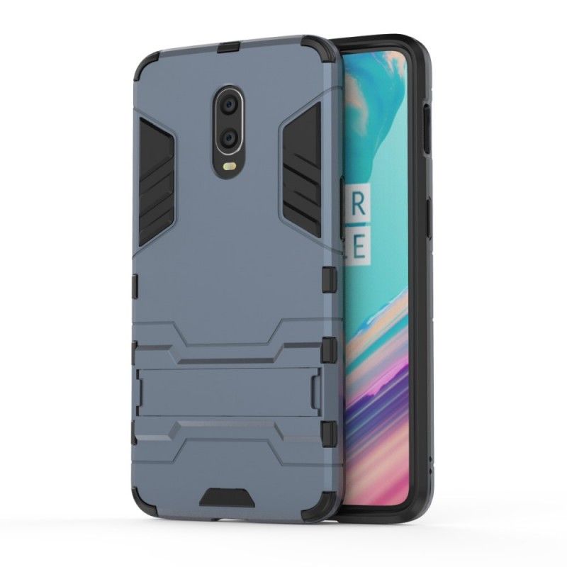 Etui OnePlus 6T Czerwony Czarny Bardzo Wytrzymały Język Etui Ochronne