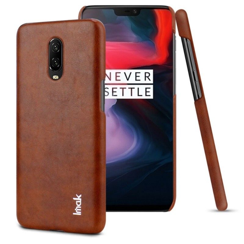 Etui OnePlus 6T Kawowy Czarny Imak Ruiyi Seria Imak Efekt Skóry