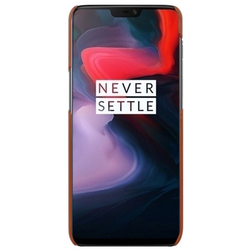 Etui OnePlus 6T Kawowy Czarny Imak Ruiyi Seria Imak Efekt Skóry