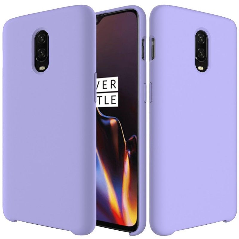 Etui OnePlus 6T Żółty Różowy Płyn Silikonowy