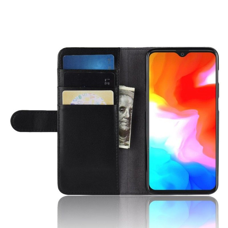 OnePlus 6T Brązowy Czarny Dwoina Skóry