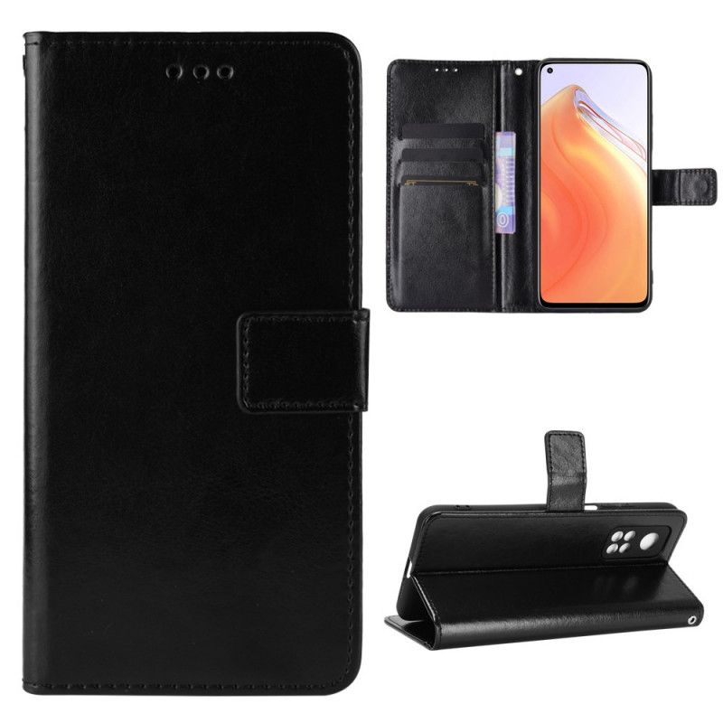 Etui Folio Xiaomi Mi 10T / 10T Pro Czerwony Czarny Efektowna Sztuczna Skóra