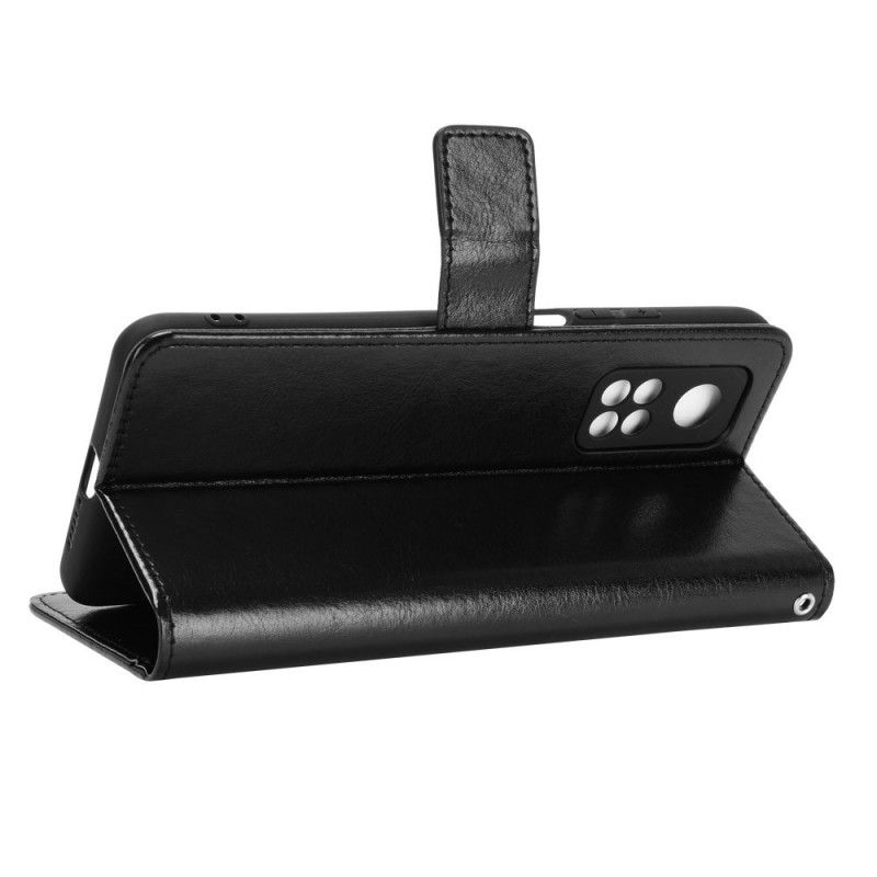 Etui Folio Xiaomi Mi 10T / 10T Pro Czerwony Czarny Efektowna Sztuczna Skóra