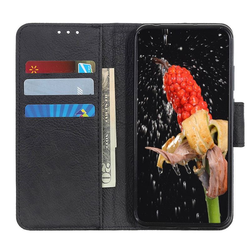 Etui Folio Xiaomi Mi 10T / 10T Pro Czerwony Czarny Liczi Teksturowane