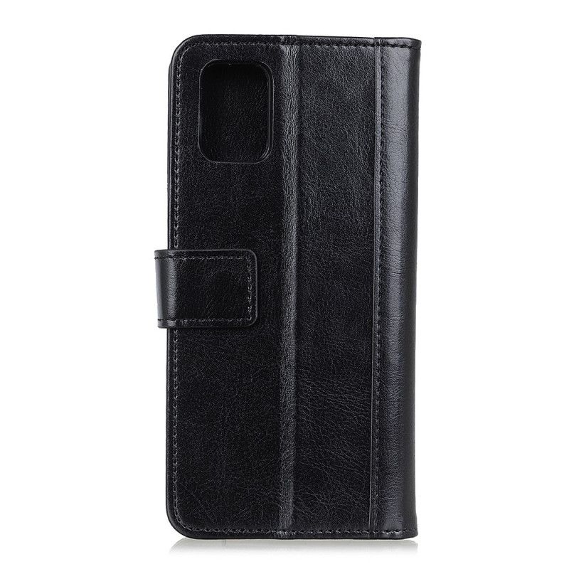 Etui Folio Xiaomi Mi 10T / 10T Pro Czerwony Czarny Wersja Premium Z Nitami Retro