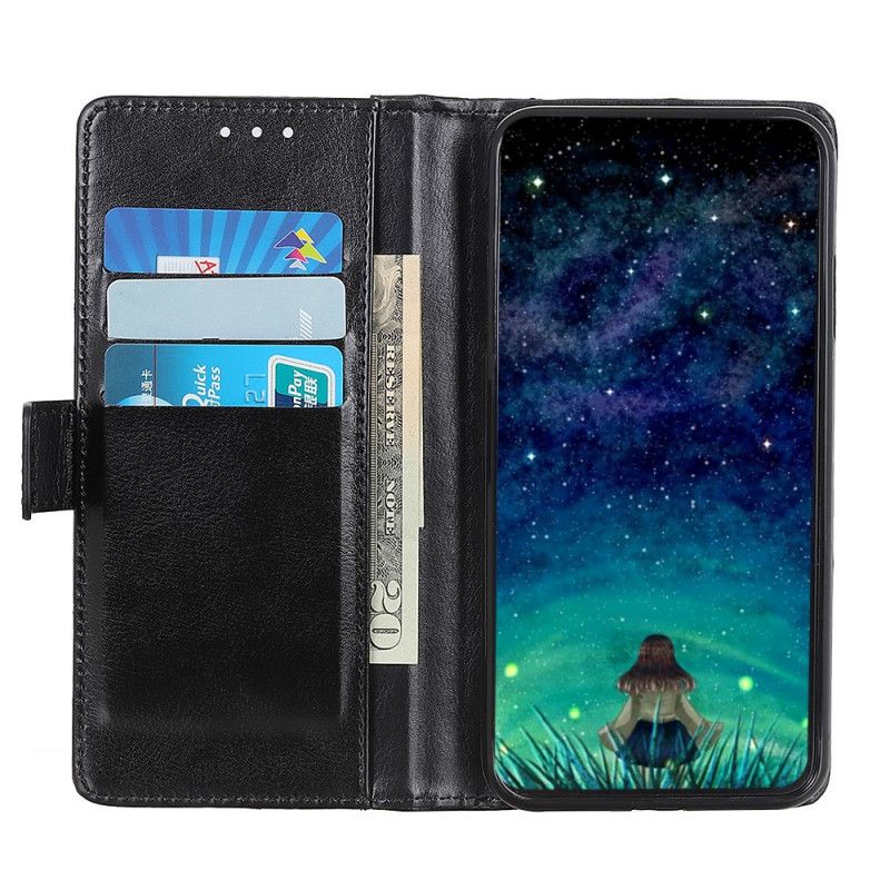 Etui Folio Xiaomi Mi 10T / 10T Pro Czerwony Czarny Wersja Z Nitami Retro Etui Ochronne