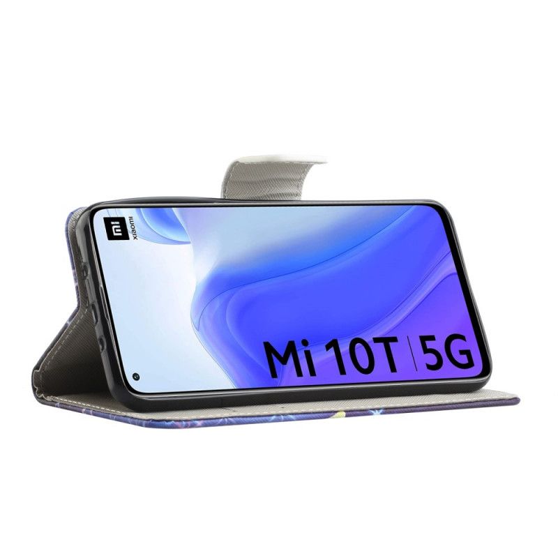 Etui Folio Xiaomi Mi 10T / 10T Pro Fioletowy Żółty Motyle