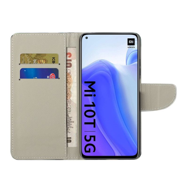 Etui Folio Xiaomi Mi 10T / 10T Pro Fioletowy Żółty Motyle