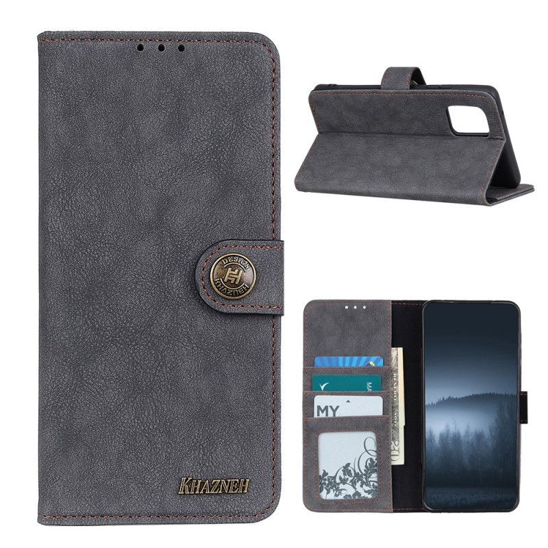 Etui Folio Xiaomi Mi 10T / 10T Pro Granatowy Czarny Dwoina Khazneh Retro Etui Ochronne